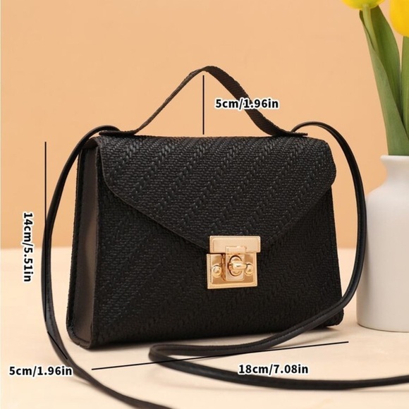 ⚠️Clearance Black Mini Lock And Buckle Crossbody Bag - Picture 2 of 6
